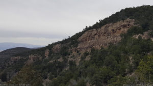 View of Sandia Cave from the trail