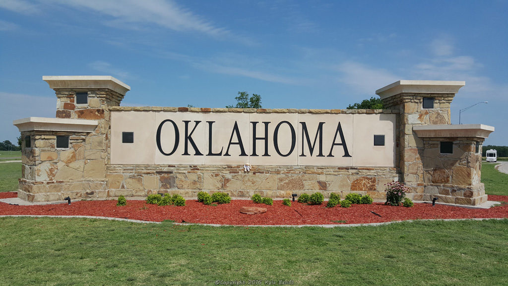 I do a lot of work in Oklahoma and am grateful to be able to travel around the state. (If you look closely, Hoppy is sitting in the middle of the sign.)