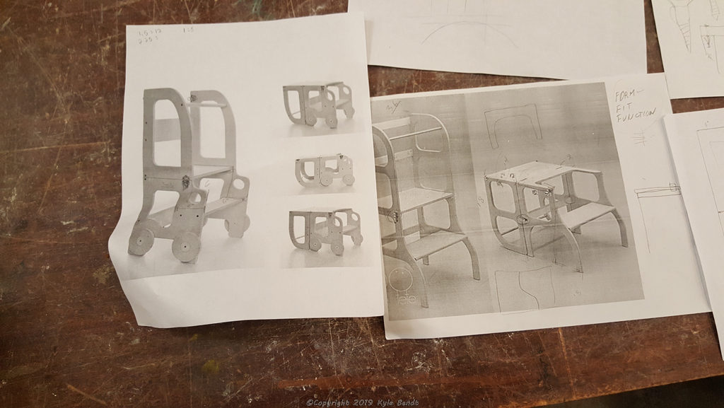 Pictures of other's kid's step stools that I used as inspiration.