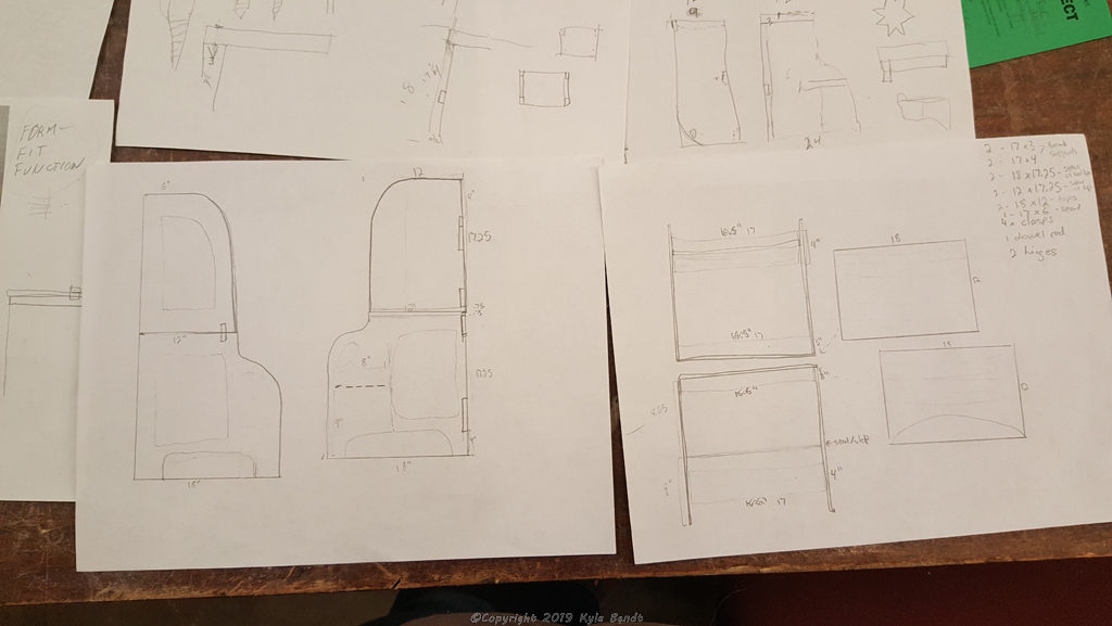 Blueprints for building a convertible kid's step stool and table.