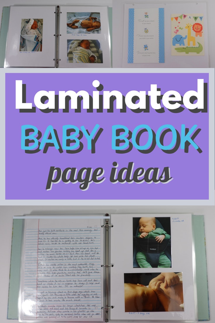 Laminated baby book page ideas fun & cute! Live Hoppy